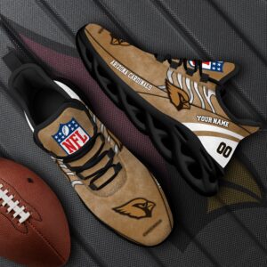 Arizona Cardinals Black Max Soul Shoes 2025 Versions Custom Your Name And Number 264
