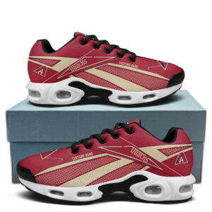 Arizona Diamondbacks Personalized Name Team Colors Supersonic Line Pattern Shoes Air Cushion Sneakers