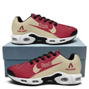 Arizona Diamondbacks Personalized Name Team Logo Wings Of God Pattern Shoes Air Cushion Sneakers
