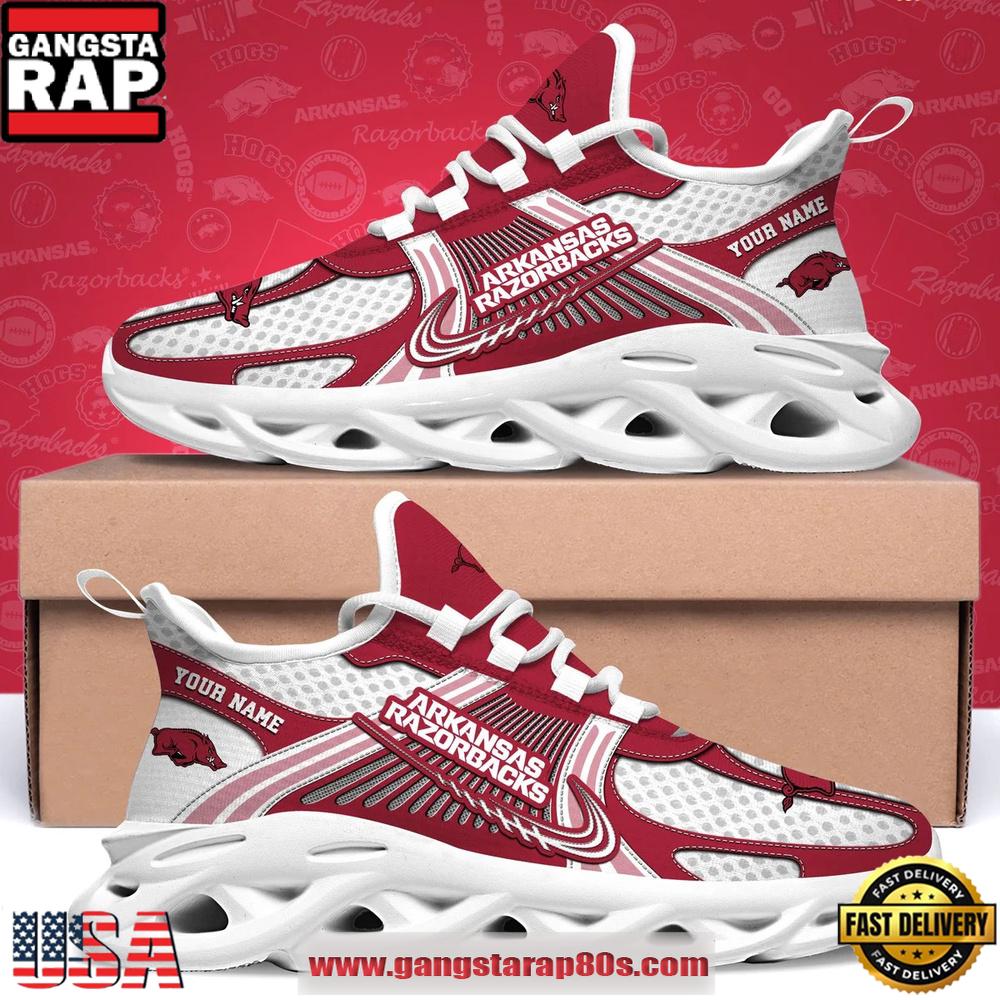Arkansas Razorbacks Custom Name Clunky Sneaker Max Soul Shoes 1 Arkansas Razorbacks Custom Name Clunky Sneaker Max Soul Shoes
