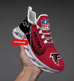 Atlanta Falcons Black Max Soul Shoes 2025 Versions Custom Name 630