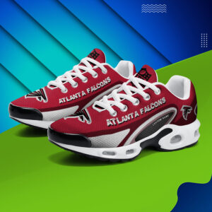 Atlanta Falcons Personalized Name Team Logo Mix Colors Oval Line Air Max Shoes Air Cushion Sneakers
