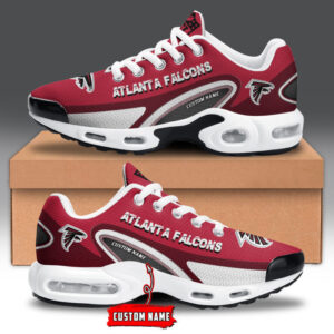 Atlanta Falcons Personalized Name Team Logo Mix Colors Oval Line Air Max Shoes Air Cushion Sneakers