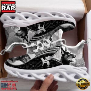 Australian Kelpie Sketch Dogs Lover Air Max Shoes Air Cushion Sneakers, Running Sneakers