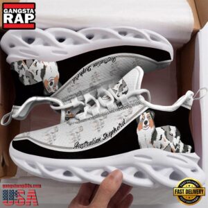 Australian Shepherd Dogs Lover Air Max Shoes Air Cushion Sneakers, Running Sneakers