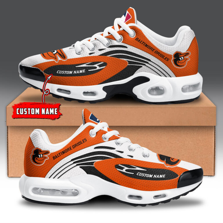 Baltimore Orioles Personalized Name Team Logo Mix Colors Wave Line Shoes Air Cushion Sneakers 1 Baltimore Orioles Personalized Name Team Logo Mix Colors Wave Line Shoes Air Cushion Sneakers
