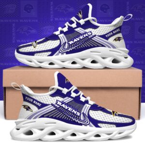 Baltimore Ravens Clunky Sneakers Custom Your Name, Sport Sneakers For Fans, Gifts For Sport Lovers, Gift For Dad