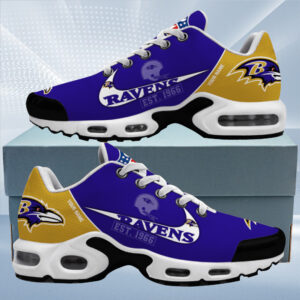 Baltimore Ravens Logo Custom Name Air Max Shoes Air Cushion Sneakers