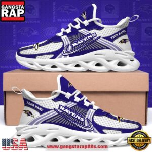 Baltimore Ravens Custom Name Clunky Air Max Shoes Air Cushion Sneakers