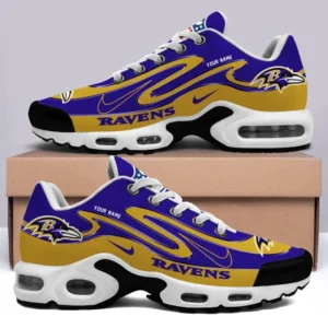 Baltimore Ravens Personalized Name Team Mix Colors V2 Air Max Shoes Air Cushion Sneakers