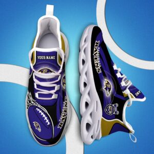 Baltimore Ravens White C Sneakers 2025 Version Personalized Your Name 090