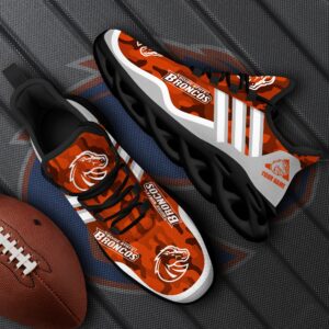 Boise State Broncos Black Max Soul Shoes 2025 Versions Custom Name 466