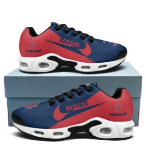 Boston Red Sox Personalized Name Team Logo Wings Of God Pattern Shoes Air Cushion Sneakers