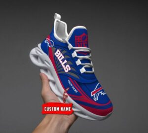 Buffalo Bills Black Max Soul Shoes 2025 Versions Custom Name 637
