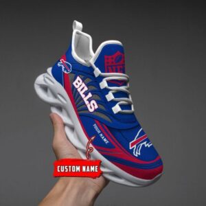 Buffalo Bills Black Max Soul Shoes 2025 Versions Custom Name 637