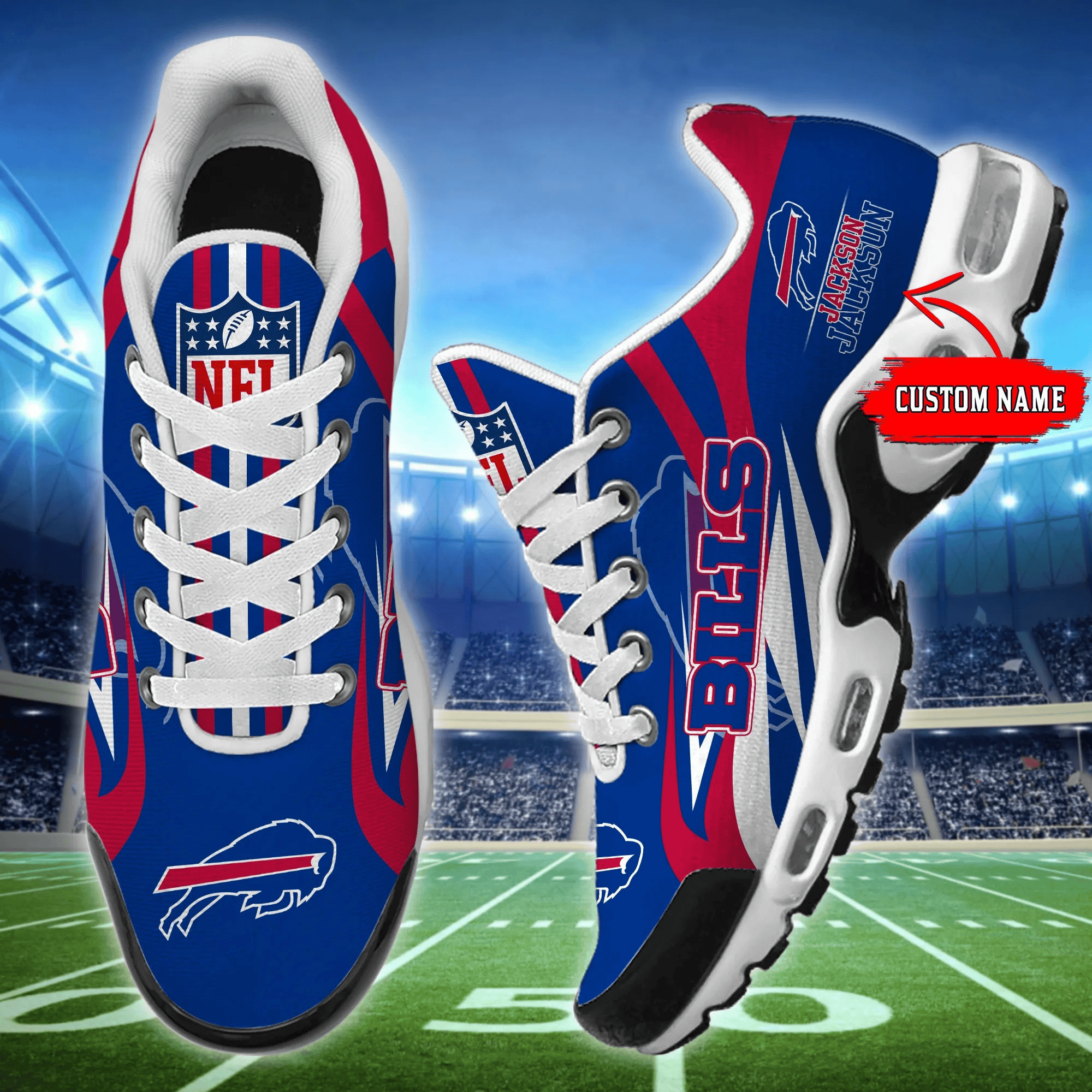 Buffalo Bills Personalized Air Max Shoes Air Cushion Sneakers Bg83 1 Buffalo Bills Personalized Air Max Shoes Air Cushion Sneakers Bg83