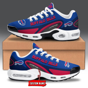 Buffalo Bills Personalized Name Team Logo Mix Colors Oval Line Air Max Shoes Air Cushion Sneakers
