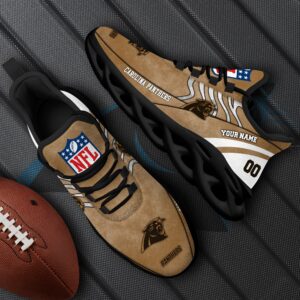 Carolina Panthers Black Max Soul Shoes 2025 Versions Custom Your Name And Number 264