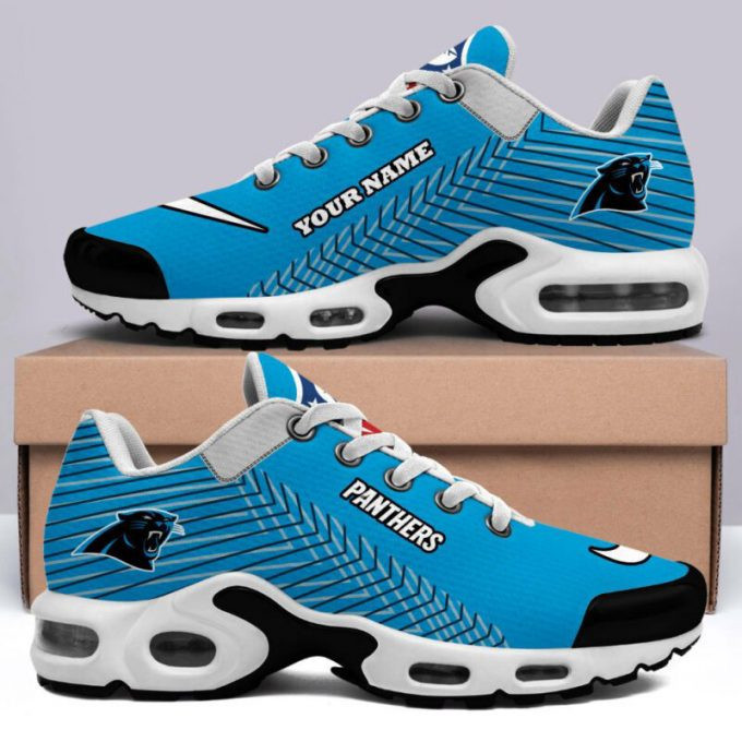 Carolina Panthers Custom Name Blue Shoes Air Cushion Sneakers 1 Carolina Panthers Custom Name Blue Shoes Air Cushion Sneakers