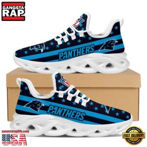National Football League Carolina Panthers US Flag Air Max Shoes Air Cushion SneakersRunning Sneakers