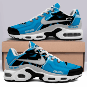 Carolina Panthers Personalized Name Team Mix Colors V1 Air Max Shoes Air Cushion Sneakers
