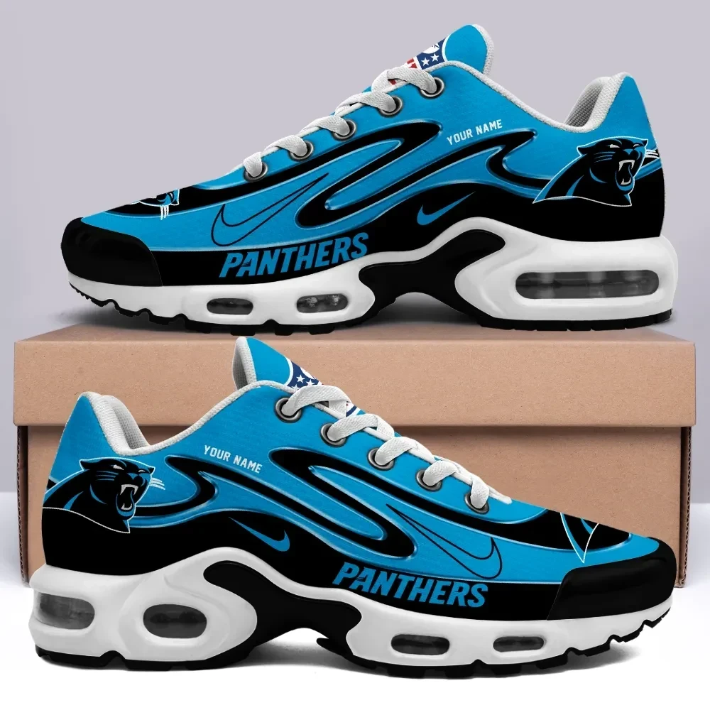 Carolina Panthers Personalized Name Team Mix Colors V2 Shoes Air Cushion Sneakers 1 Carolina Panthers Personalized Name Team Mix Colors V2 Shoes Air Cushion Sneakers