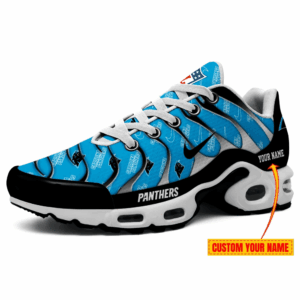 Carolina Panthers Personalized Name Team Mix Colors V5 Air Max Shoes Air Cushion Sneakers