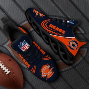 Chicago Bears Black Max Soul Shoes 2025 Versions Custom Name 003