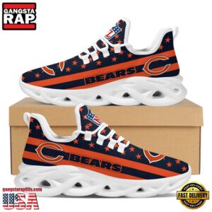 National Football League Chicago Bears US Flag Air Max Shoes Air Cushion SneakersRunning Sneakers