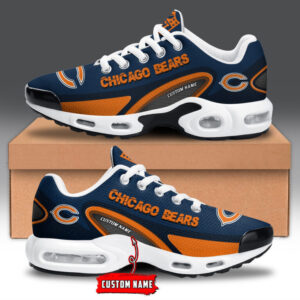 Chicago Bears Personalized Name Team Logo Mix Colors Oval Line Shoes Air Cushion Sneakers