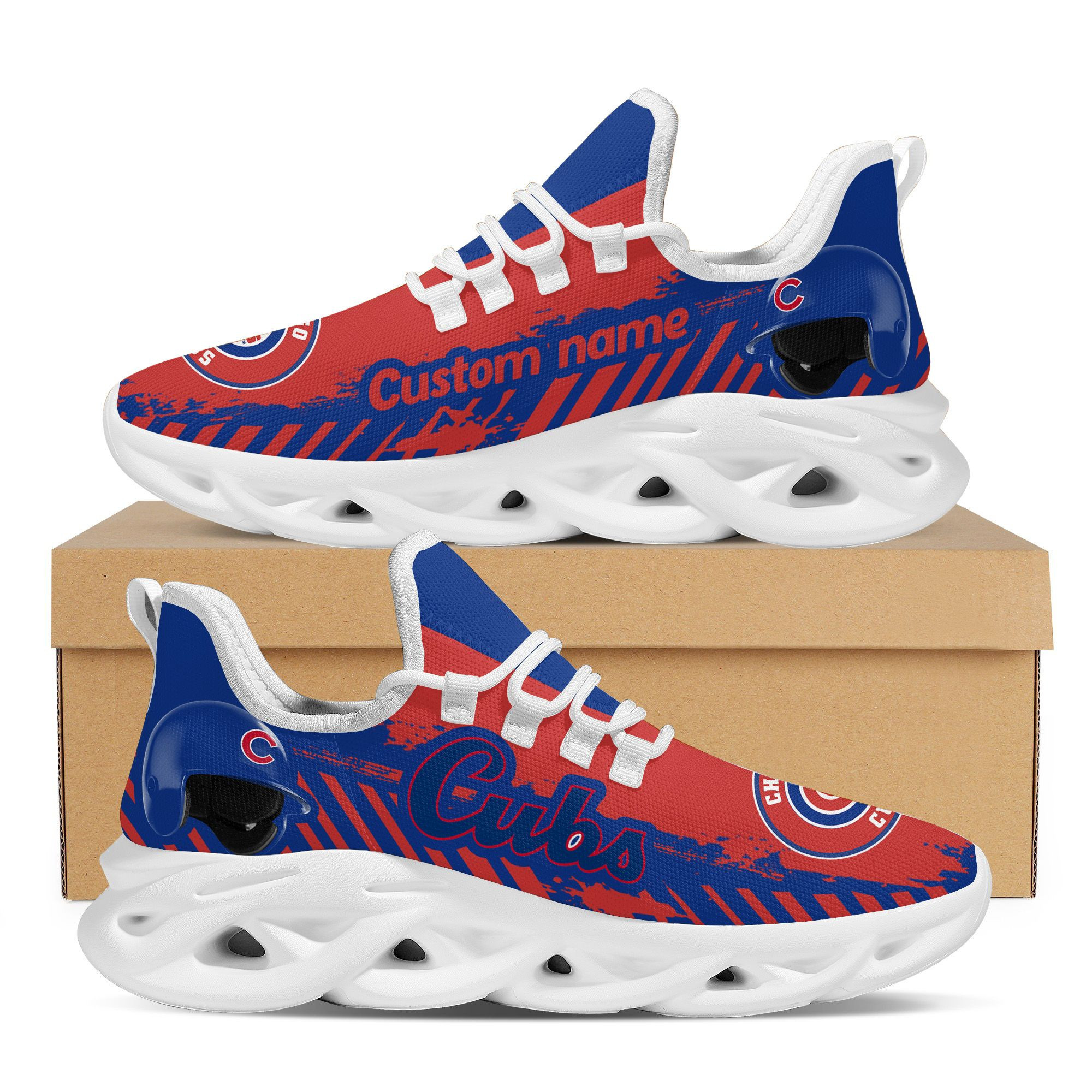 Chicago Cubs Baseball Team Helmet Custom Name Personalized And Max Soul Sneakers Shoes 1 Chicago Cubs Baseball Team Helmet Custom Name Personalized And Max Soul Sneakers Shoes