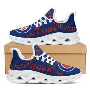Chicago Cubs Baseball Teams Leather Surface Design Trending Max Soul Clunky Sneaker