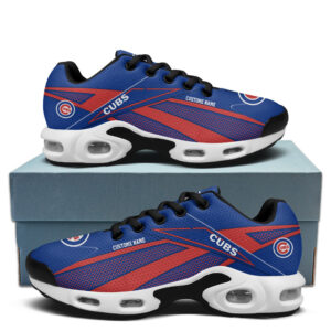 Chicago Cubs Personalized Name Team Colors Supersonic Line Pattern Shoes Air Cushion Sneakers