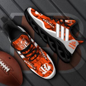 Cincinnati Bengals Black Max Soul Shoes 2025 Versions Custom Name 430