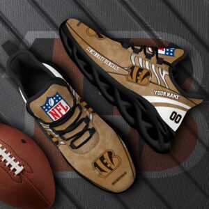 Cincinnati Bengals Black Max Soul Shoes 2025 Versions Custom Your Name And Number 264