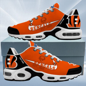 Cincinnati Bengals Est. Custom Name Air Max Shoes Air Cushion Sneakers