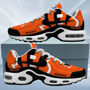 Cincinnati Bengals Personalized Name Team Mix Colors V1 Air Max Shoes Air Cushion Sneakers