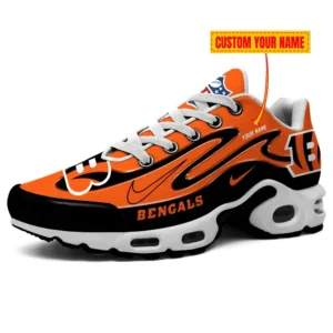 Cincinnati Bengals Personalized Name Team Mix Colors V2 Air Max Shoes Air Cushion Sneakers