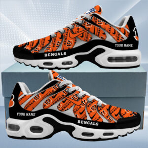 Cincinnati Bengals Personalized Name Team Mix Colors V5 Air Max Shoes Air Cushion Sneakers