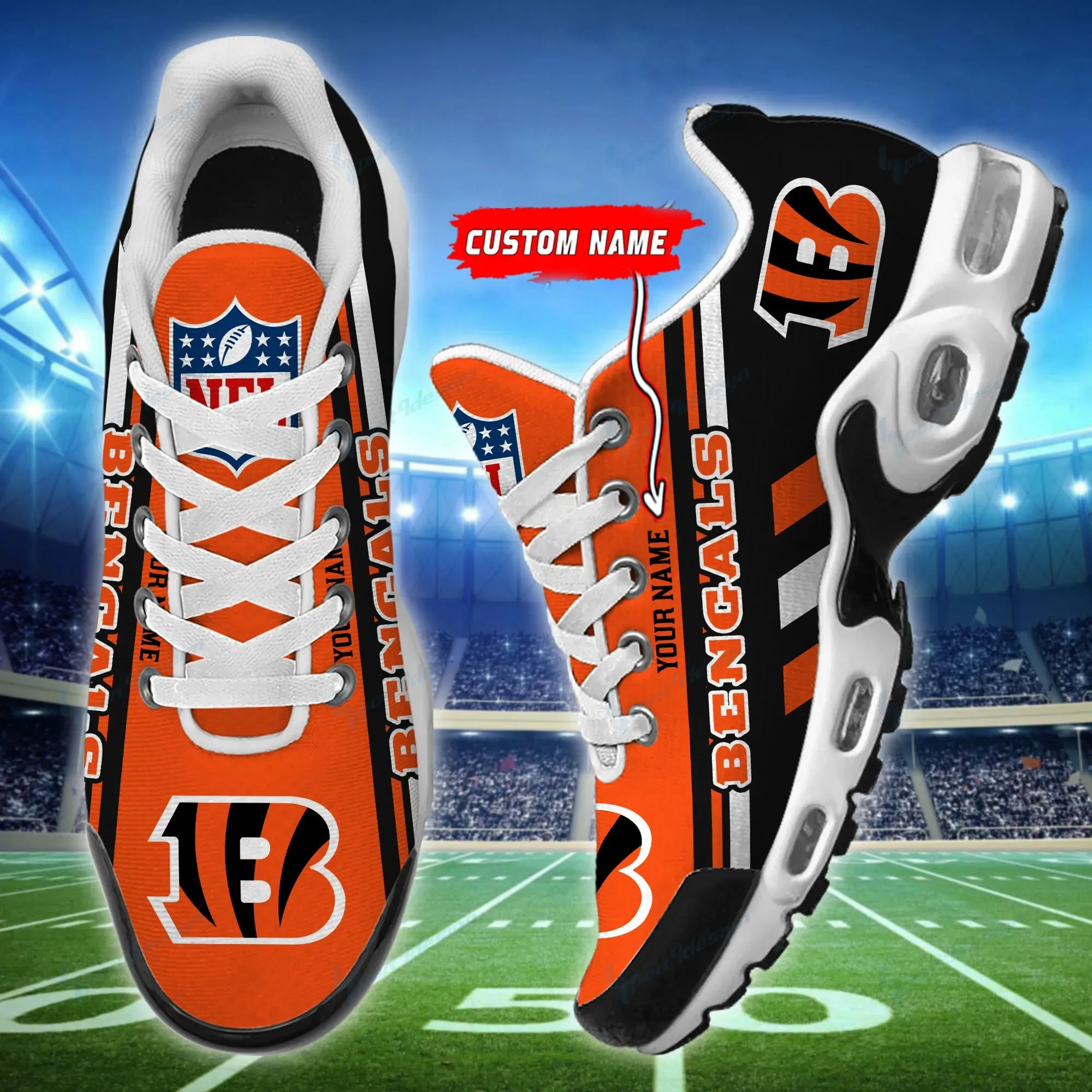Cincinnati Bengals Personalized New Air Max Plus Shoes Air Cushion Sneaker 350ul-6990 1 Cincinnati Bengals Personalized New Air Max Plus Shoes Air Cushion Sneaker 350ul-6990