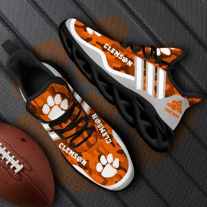 Clemson Tigers Black Max Soul Shoes 2025 Versions Custom Name 466