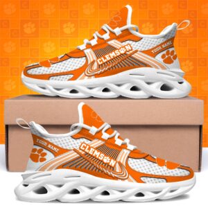 Clemson Tigers Clunky Sneakers Custom Your Name, Sport Sneakers, Sport Gifts For Fan, Gifts For Him