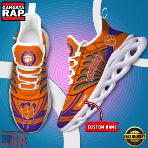 NCAA Clemson Tigers Custom Name Air Max Shoes Air Cushion Sneakers