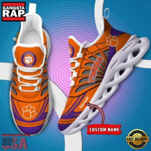 NCAA Clemson Tigers Custom Name Air Max Shoes Air Cushion Sneakerss