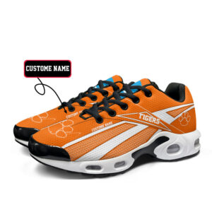 Clemson Tigers Personalized Name Team Colors Supersonic Line Pattern Shoes Air Cushion Sneakers