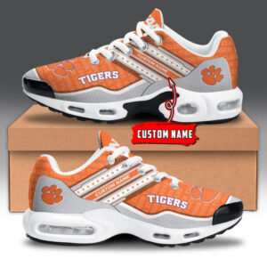 Clemson Tigers Personalized Name Team Logo Mix Colors Star Line Shoes Air Cushion Sneakers