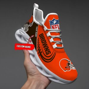 Cleveland Browns Black Max Soul Shoes 2025 Versions Custom Name 630