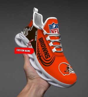 Cleveland Browns Black Max Soul Shoes 2026 Versions Custom Name 630