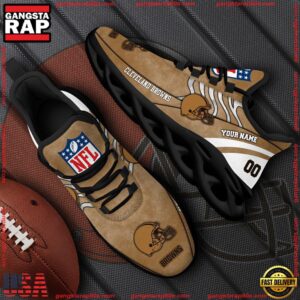 National Football League Cleveland Browns Air Max Shoes Air Cushion Sneakers
