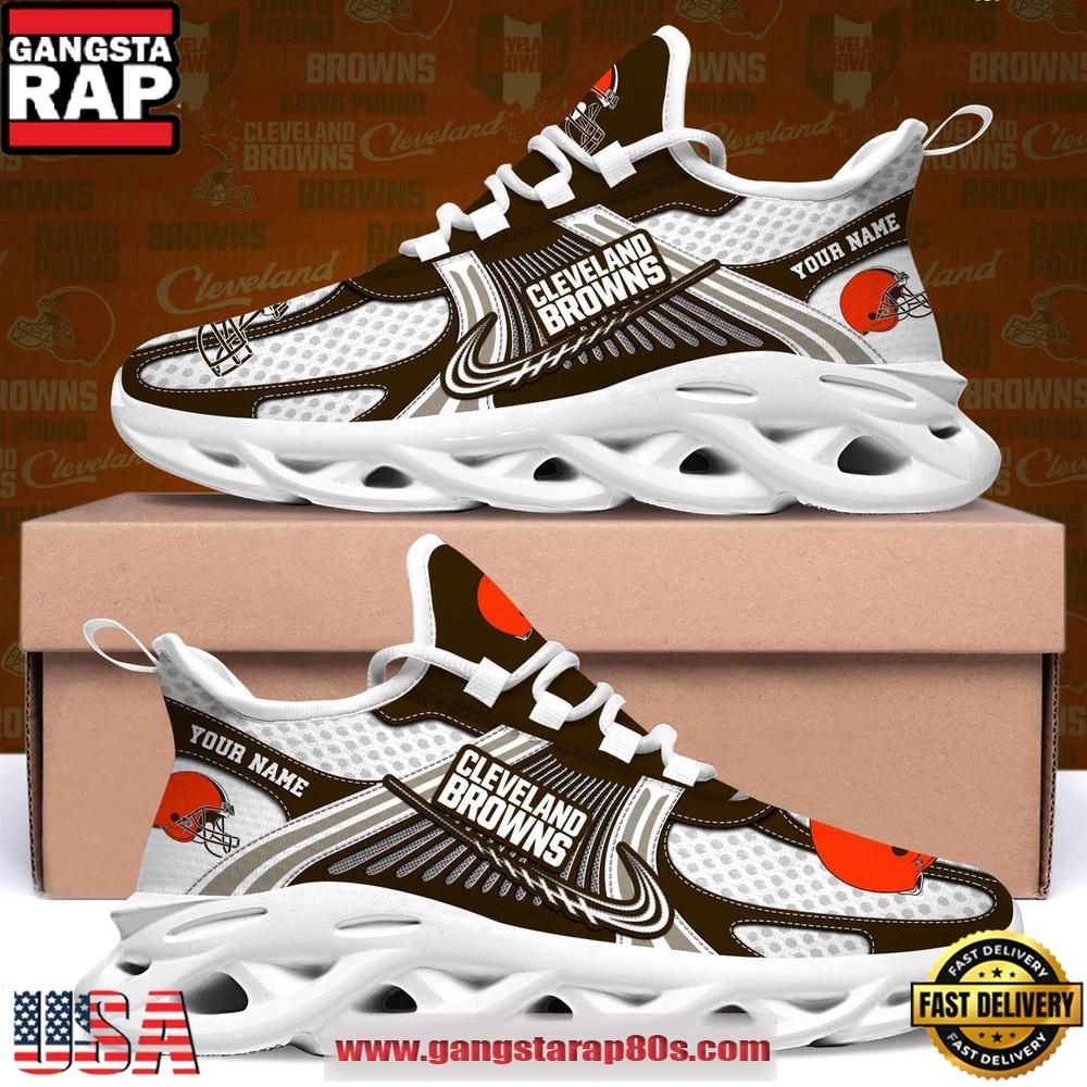 Cleveland Browns Custom Name Clunky Sneaker Max Soul Shoes 1 Cleveland Browns Custom Name Clunky Sneaker Max Soul Shoes